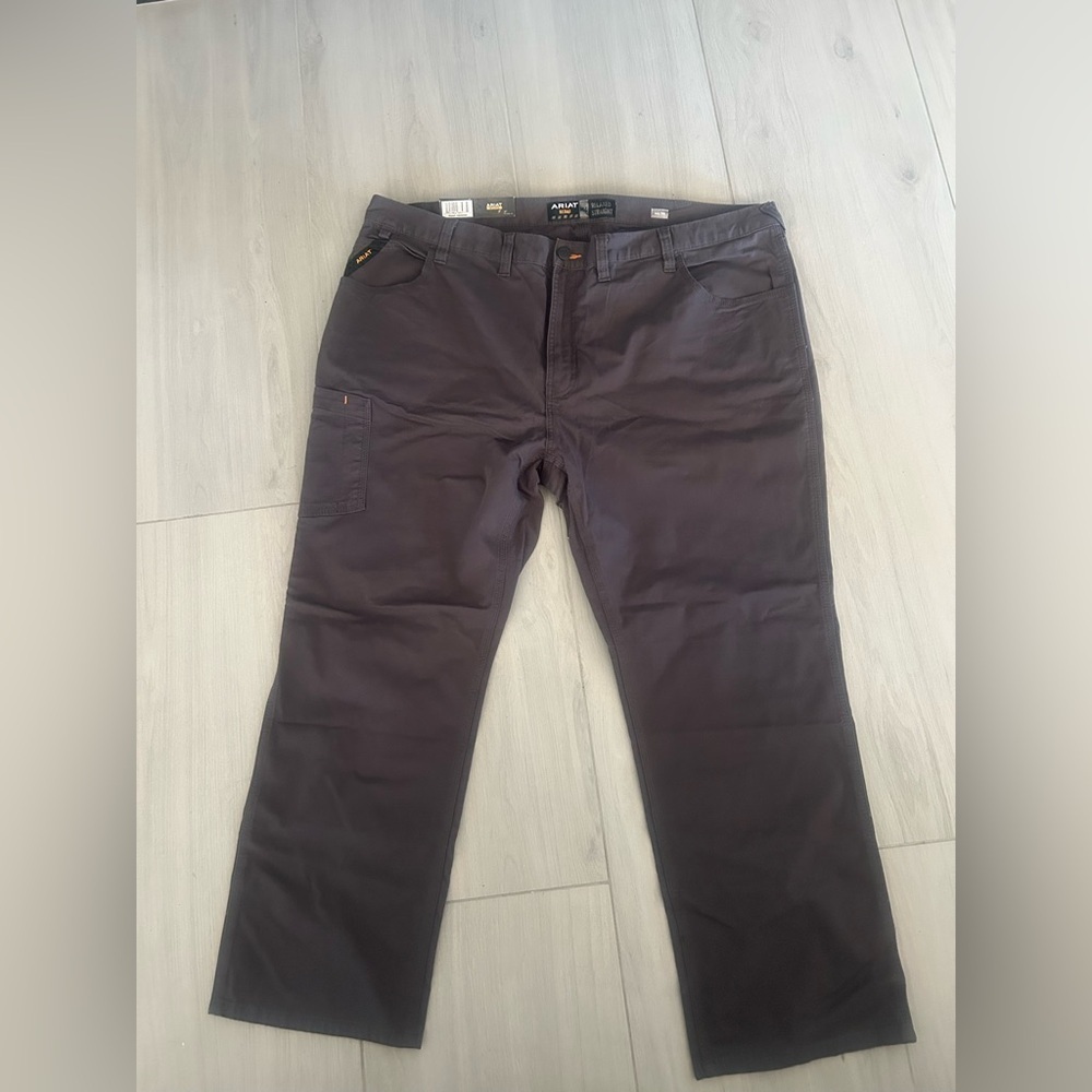 Ariat Rebar M4 Made Tough Dura Stretch Relaxed Straight Leg Size 46 x 30 - Picture 2 of 8